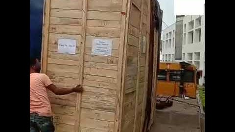 #Export Open Top Container Unloading/Shifting on Semi Bed Trailer