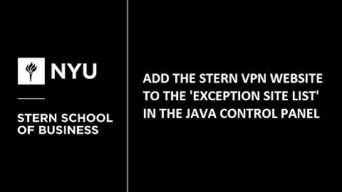 Add the Stern VPN website to the 