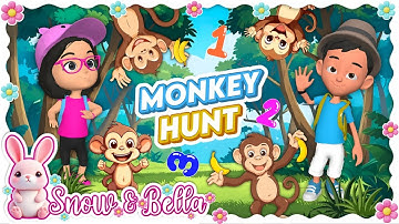 Count the Monkeys 🐒🐒 | Learn numbers| Learn Counting with Snow and Bella
