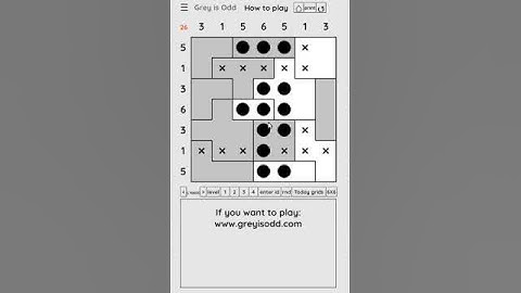 Grey is Odd - Today grids. Solution level 4 7X7 dated 03-21-2024