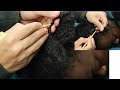 Asmr superzoom undoing matted cornrows for quick sleep 