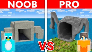 Famous NOOB vs PRO: SEA EATER House Build Challenge in Minecraft Wealth