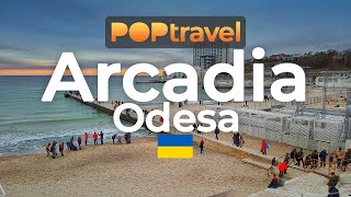 Walking at ARCADIA / Odessa (Ukraine) 🇺🇦- Winter Tour - 4K 60fps (UHD)
