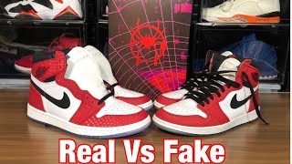 Air Jordan 1 High Into The Spider Verse Real Vs Fake Review.