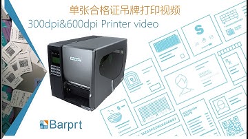 barcode printer Single Tag Printing Video