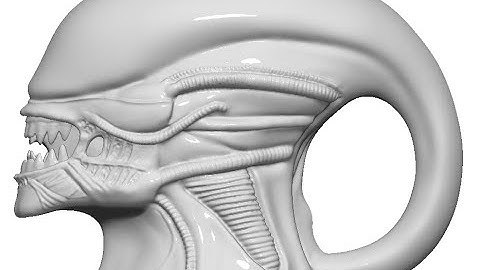 ZBrush - Sculpted Alien Xenomorph Mug
