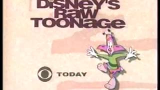 Disney&#39;s Raw Toonage CBS Saturday Morning Promo (1992)