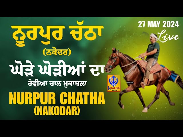 🔴[Live] Nurpur Chatha | Nakodar | ਘੋੜੇ ਘੋੜੀਆਂ ਦੀਆਂ ਦੌੜਾਂ | घोड़े की दौड़ | Horse Races | 27 May 2024 class=