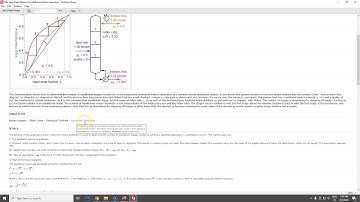 Animation - Application of a McCabe Thiele Method for Methanol Water Separation (Lec062)