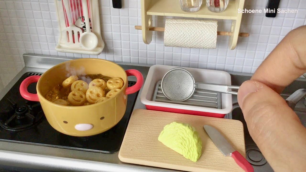 Re-Ment Mini Kitchen, Mini Toy Food Cooking