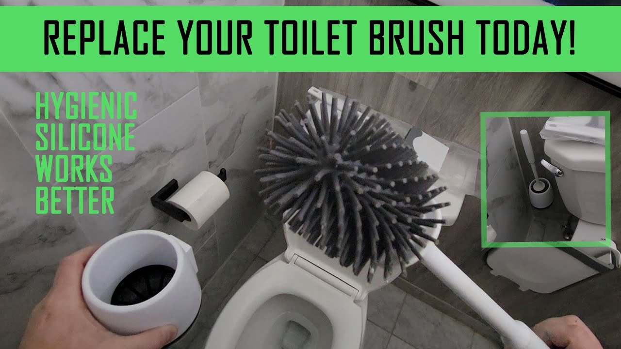 Lefree Silicone Toilet Brush, Household Toilet Bowl Brush and Holder S