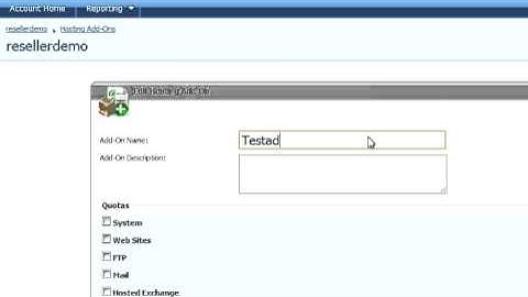 How to create hosting account addons in WebsitePanel (Reseller) - Canuck Internet Inc.
