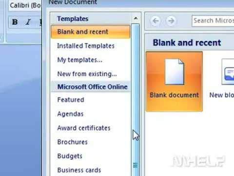 How to create resume on microsoft word 2007