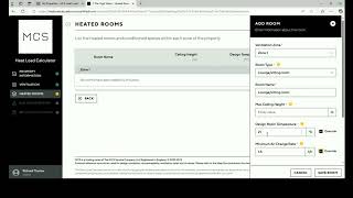 MCS Heat Load Calculator - Heated Rooms screenshot 4