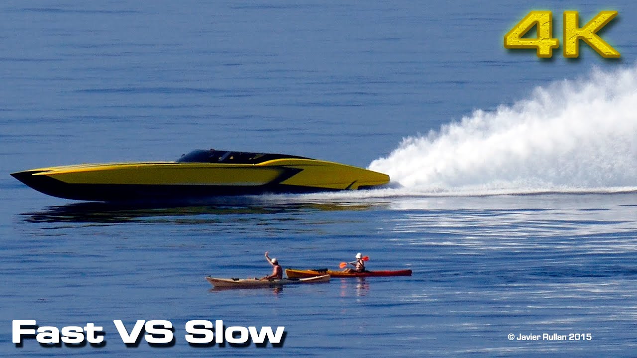 Fast VS Slow (Lamboat &amp; Kayaks) - YouTube