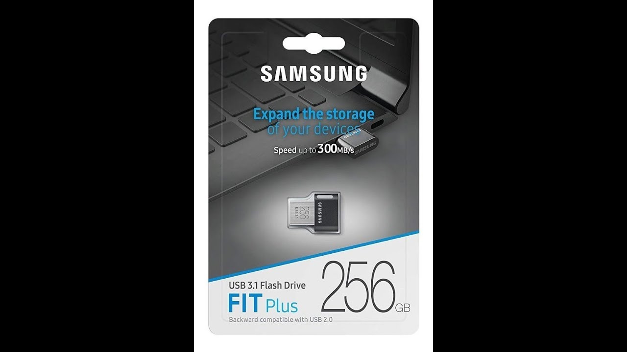 Folde interval forvirring Samsung USB Flash Drive 3.1 FIT Plus 256GB - YouTube
