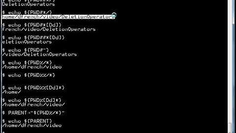 5 Minute Lessons in Shell Script Programming: Deletion Operators