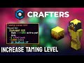 How to increase taming level in craftersmc  how to fast level up pet in craftersmc skyblock