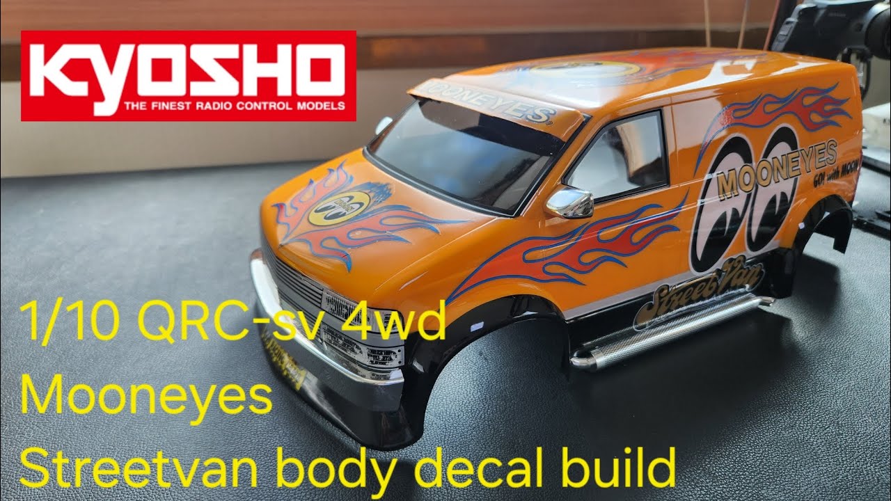 MOONEYES Street Van 　プロポset Kyosho mooneyes Street van body decal work - YouTube