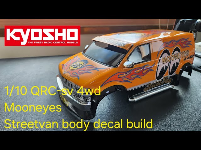 MOONEYES Street Van 　プロポset Kyosho mooneyes Street van body decal work - YouTube