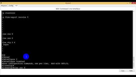 How to Configure AUX  Auxiliary  Password on CISCO Router HD