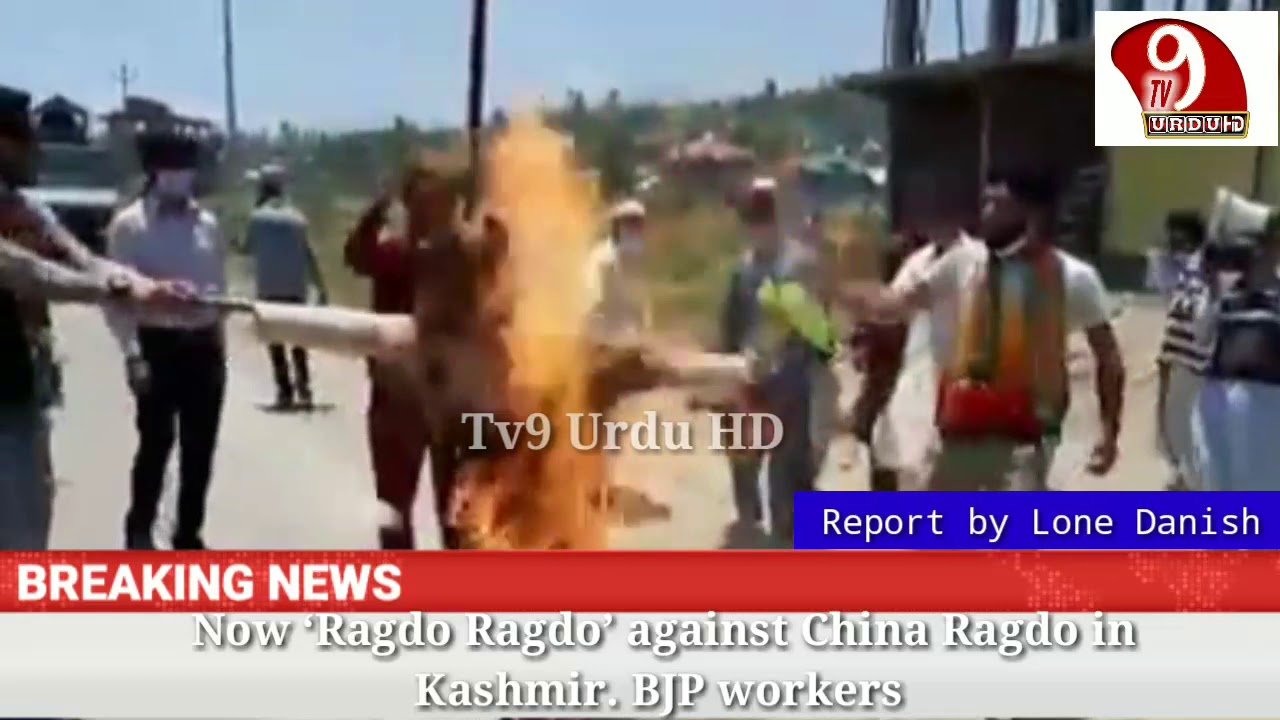 Now ‘Ragdo Ragdo’ against China Ragdo in Kashmir. BJP workers holding a ...