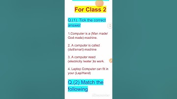 Class 2 Computer/Class 2 Computer Worksheet/Computer Worksheet For Class 2