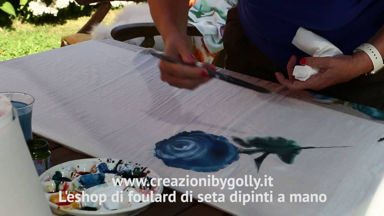 VideoCorso - Come dipingere foulards di seta - 3lezione - YouTube