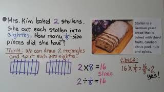 5th Grade Math 8.2, Word Problem Solving, Use Multiplication for Fraction Division