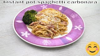 Instant pot spaghetti carbonara