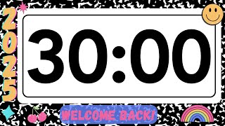 30 Minute Fun Back to School Notebook Timer (No Music, Soft Guitar Alarm at End) screenshot 4