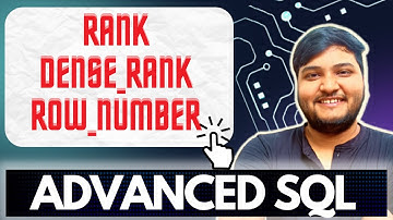 Rank | Dense Rank | Row Number | SQL | Analytical Functions Advanced SQL | Ashutosh Kumar