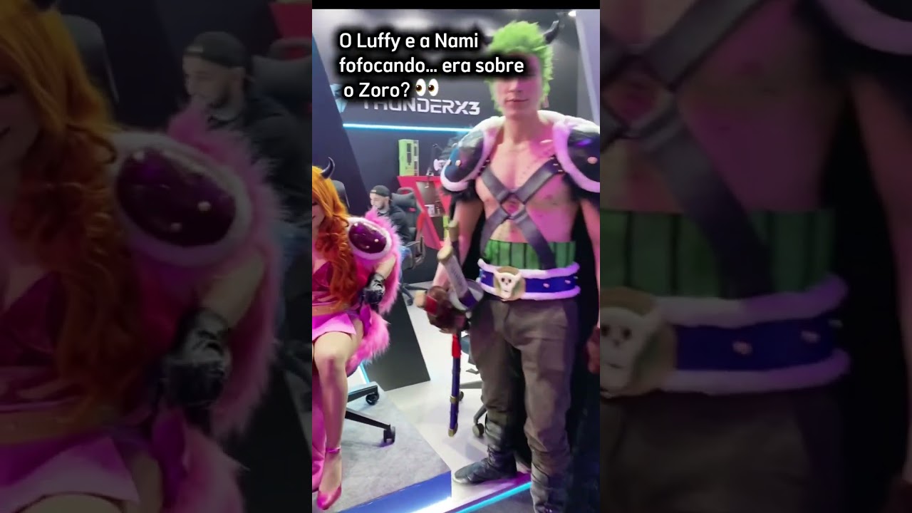 Luffy, Zoro e Nami na GamesCom Latam #onepiececosplay #onepiece