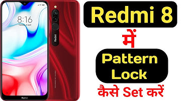 How to set pattern lock in Redmi 8 || Redmi 8 me pattern lock kaise lagaye ||