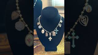 M&C OOAK ENAMEL CHARM NECKLACES~RARE SLIDERS & LOCKETS $195~MARY HEART PENDANT $75 TEXT 708/217-1600