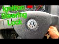 How to fix stuck ignition steering lock on vw  volkswagen