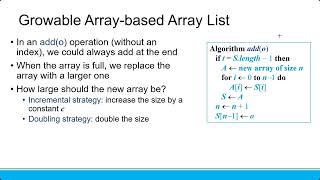 20250409 - Data Structure & Algo - Growable Array