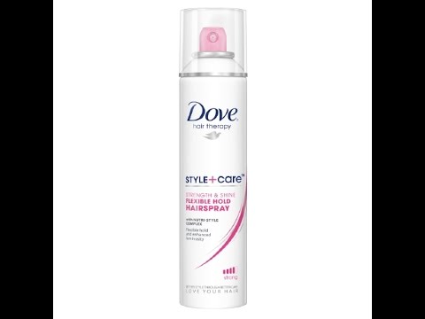 Dove STYLE+care Hairspray Strength & Shine Flexible Hold 7 oz - YouTube