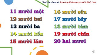 Lession 2: Learn Vietnamese numbers 1-100 (Số đếm tiếng Việt 1-100)