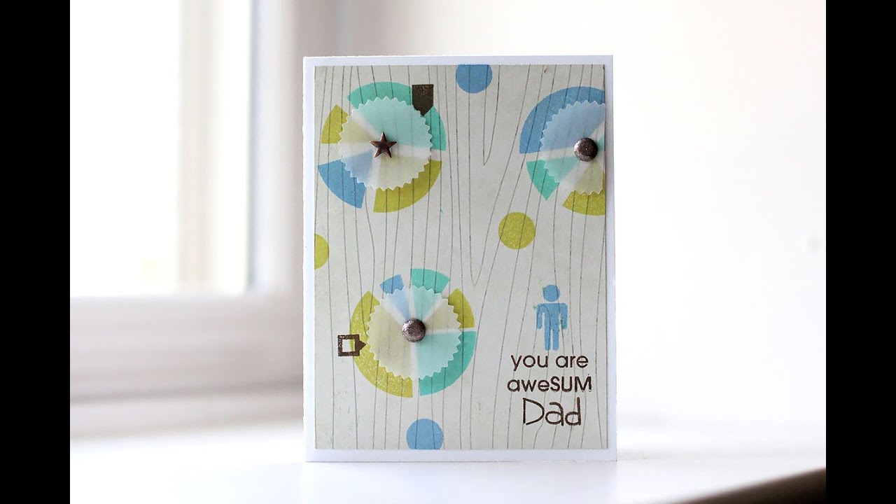 Pie Chart Father's Day Card Paper Smooches Kalyn Kepner YouTube