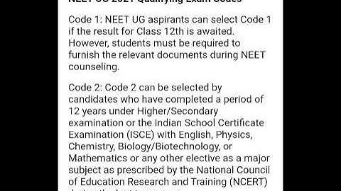 NEET UG 2021: What Is Qualifying Exam Code? Full Details Here