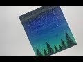 Easy Acrylic Painting Tutorial for Beginners | Easy Night Sky Painting | Step by Step Painting