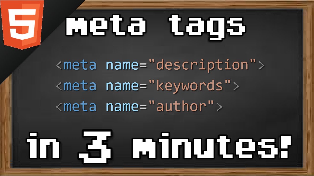 แท็ก html  Update  Learn HTML meta tags in 3 minutes ?️