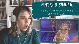 REACTING TO The Masked singer "The Sun" Performances - LeAnn Rimes - masked singer leann rimes billie eilish