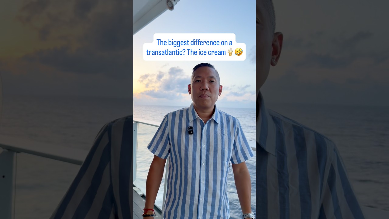 some of the differences on a transatlantic cruise #cruise #icecream #transatlantic