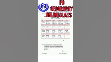PG ONLINE CLASS Schedule geography|#shorts#nsouhelp#nsouhelpline