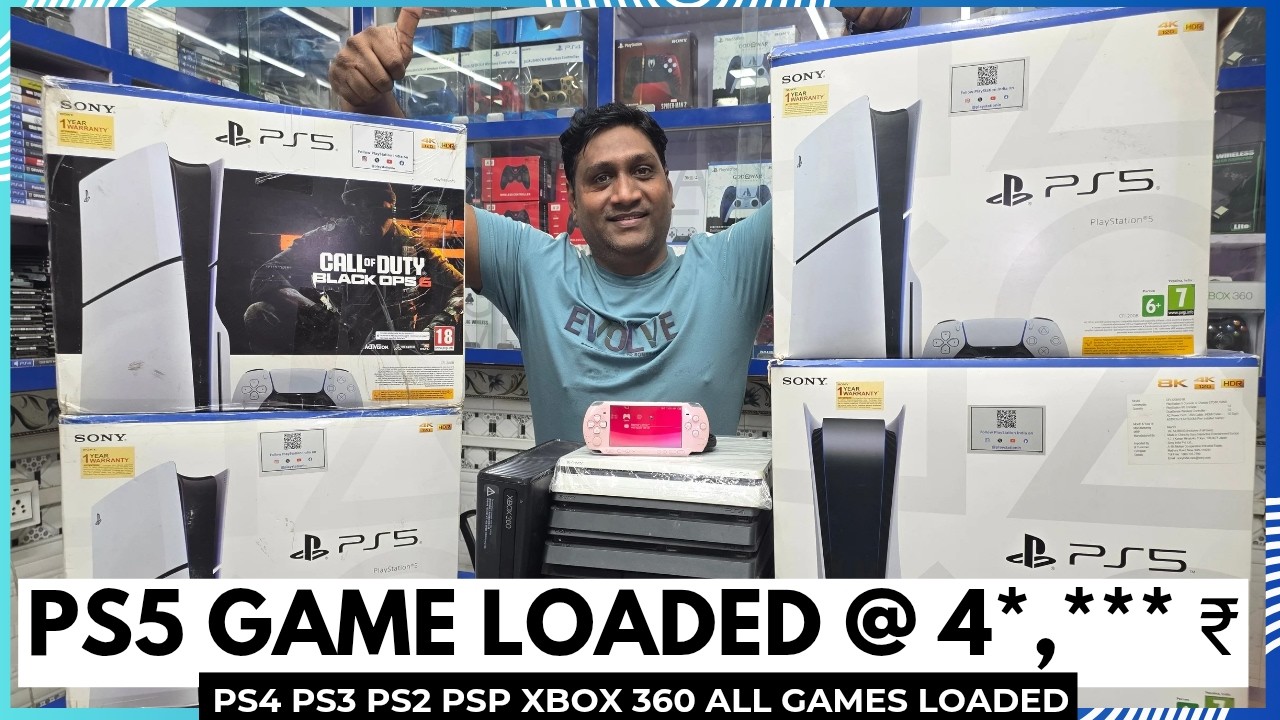 GAME LOADED PS5 @ 4*,000 ₹ & PS4 PS3 PS2 PSP XBOX 360 All Game Loaded | DJN TECH