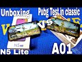 A01 full Pubg Test on viewers demand!!Cool paid N5 Lite unboxing and review