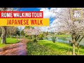 A glimpse of Japan inside the city - Rome Walking Tour (ULTRA HD 4K)