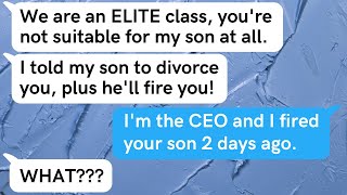 Boastful MIL thinks her son is the CEO and very surprised when I fired him